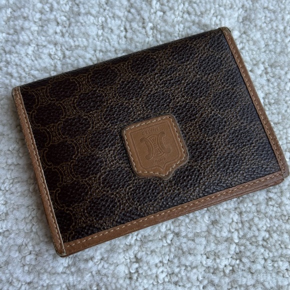 Celine Handbags - Celine Brown Leather Bifold Cardholder Wallet